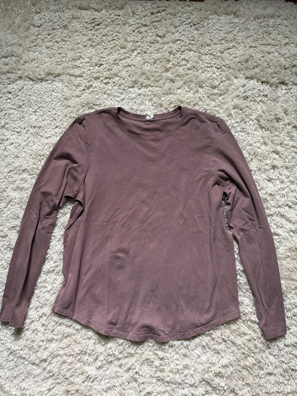 lululemon athletica Women’s Love Long Sleeve Tee in dusty dark pink. Sz 10. SOFT - Picture 2 of 6
